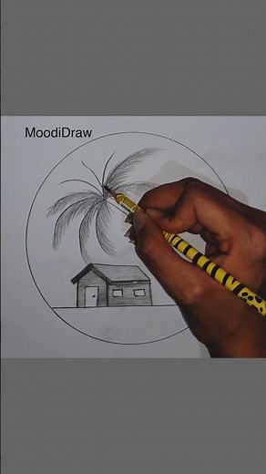 Amazing Landscape Drawing with Black Pencil ✏️ | Easy & Realistic Sketch Tutorial 🎨