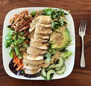 134K views · 149 shares | Bea Mendoza is a sous vide boss. She's keeping it fresh with this tangy sous vide Thai chicken dish paired with a healthy helping of greens, topped with a splash of peanut dressing. Try your hand with this super-simple serving of peanut-coated poultry. → | Anova | Facebook