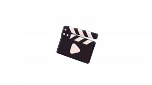 3d clapperboard icon animation concept of cinema clapper animation 3d render