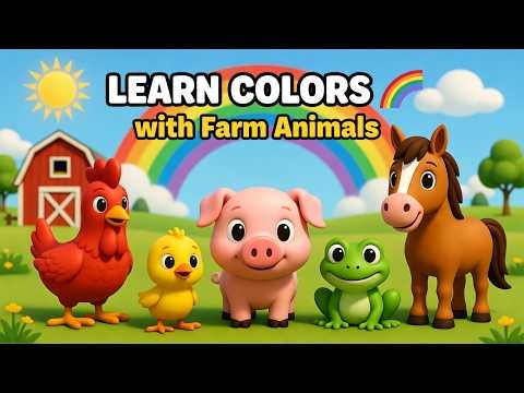 Learn Colors with Farm Animals 🌈🐄 | Colors Song for Toddlers