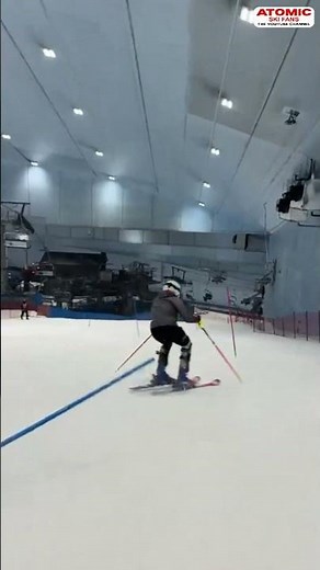 Gustave Mirek Engstrom 🇸🇪 🇲🇫 - slalom training in Ski Dubai #weareskiing ‪@atomic‬