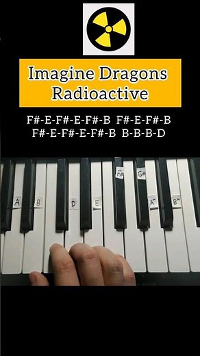 Radioactive - Imagine Dragons piano tutorial #shorts #piano #radioactive #pianolessons