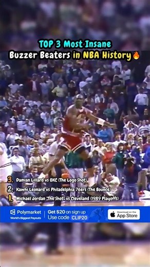 TOP 3 Most Insane Buzzer Beaters in NBA History 🔥 #nba #buzzerbeater