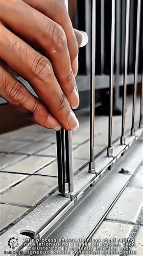 Stainless Railing Installation Work Tool Using Precision Rail System #worktool