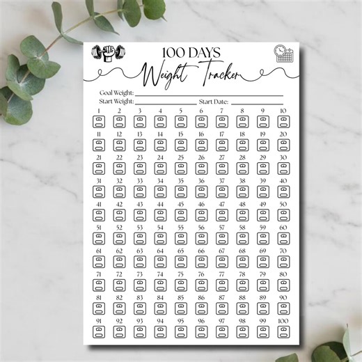 Fitness Tracker Printable Weigh in Journal Page, Weight Loss & Workout Log Template, Exercise Activity Tracker PDF - Etsy