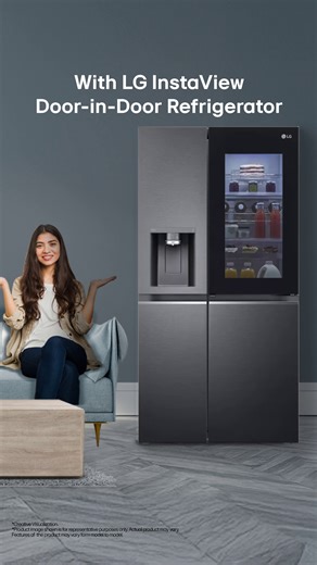 18K views · 81 reactions | Stock up on all the winter freshness without a second thought! With the LG InstaView Door-In-Door Refrigerator Wi-Fi Convertible feature, you can switch your freezer into a fridge and create extra storage space instantly. Fresh produce, organized and stress-free all season long. Know more at https://bit.ly/4cLz5QP #LG #LGIndia #LifesGood #LGInstaView #WiFiConvertible #ExpandableStorage #FreshnessUnlocked | LG Global | Facebook