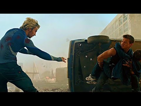 Avengers Age of Ultron - Quicksilver Sacrifices Himself to Save Hawkeye | BEST CLIPS 2015