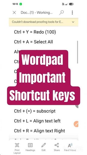 WORDPAD IMPORTANT SHORTS CUT KEYS PLEASE GUYS LIKE AND SUBSCRIBE #viralvideo #windows #shorts