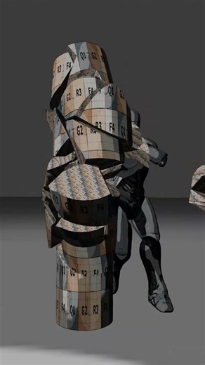 Robocop Blender RBD Sim #blender #robocop #3danimation