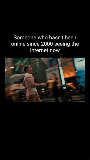 Meme HQ Moments on Instagram: "There’s a kind of overload that hits before you can even react. Everything is louder, faster, and demanding your attention all at once. Screens everywhere, faces lit up, ads moving, notifications stacking. You know you’re technically in the same world, but nothing feels familiar enough to grab onto. The clip is from Captain America: The First Avenger, showing Steve Rogers stepping into a future he never eased into. The billboards, the noise, the pace all hit at the
