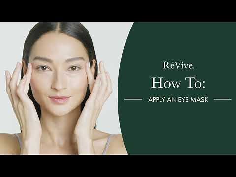 How To Use Eye Mask | RéVive Masque Des Yeux Revitalizing Eye Mask