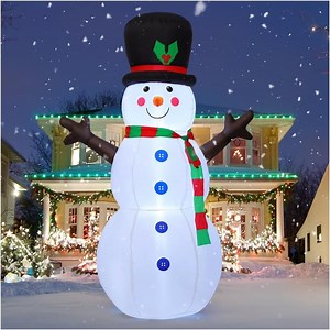 GOOSH Christmas Inflatables 6 FT Blow Up Snowman Inflatables, Snowman Blowups Inflatable Snowman with LED Lights, Outdoor Christmas Inflatable Clearance Snowman Inflatable for Xmas Holiday Party