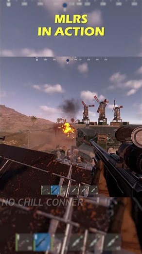 Rust - Rain of Rockets in Rust 🚀 #rust #rustmlrs #gamingshorts