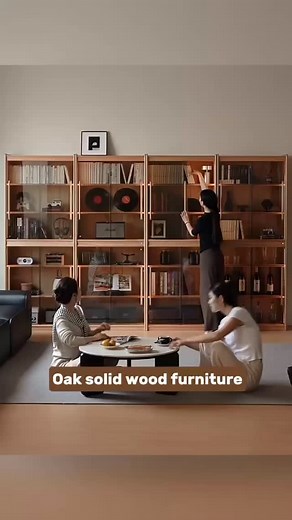 A well-chosen bookcase can completely transform the atmosphere of a home. Solid wood bookcases are not only practical for storing books and displaying cherished objects, but they also bring warmth and natural beauty into a space. In a study or living room, a tall display cabinet with oak or glass elements creates an inviting balance between open storage and elegant presentation, making the room feel both functional and refined. One of today’s strongest trends is combining storage with display. H