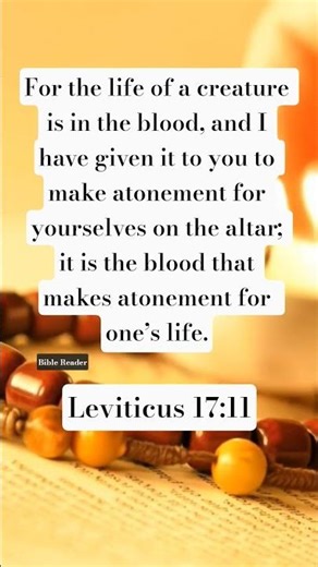 Daily Bible Verse | Leviticus 17:11 | Life and Atonement in God’s Plan #biblereader #dailybibleverse