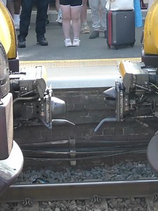 No buck-eye needed these days with these modern connectors. These two EMR Class 222 Meridians become one at Kettering railway station and continue their journey to London St Pancras together. | PurpleVision