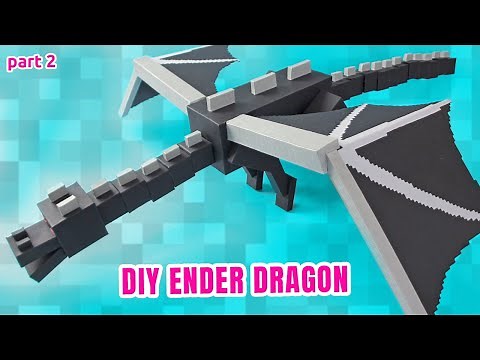 DIY Minecraft Ender Dragon From Scratch (part 2) | Minecraft Papercraft Ender Dragon | Paper Crafts