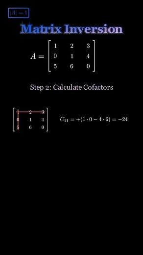 Matrix Inversion Method | Linear Algebra #mathshorts #maths #youtubeshorts #shortsfeed