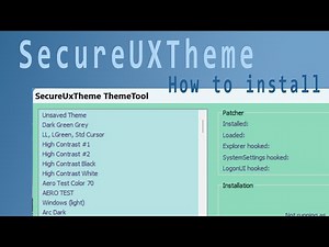Installing SecureUxTheme [Theme Tool]. To use Windows Themes