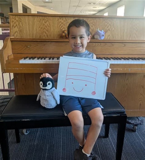 5 yo piano student drew 64th happy notes #heidigoldman | Heidi Goldman | Facebook