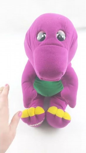 Talking Barney Plush 1996 Vintage Playskool Purple Hasbro