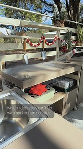 It's time to ditch your rotting wooden potting bench. 😓 Try Vego! 🌿 Heavy duty metal never rusts, rots, or warps 🧽 Easily wipes clean and stays beautiful 🌱 Perfect for potting, transplanting, and washing veggies 🗂️ Extra storage keeps your patio organized ✨ Matching heights and colors for one seamless setup Explore the full Potting Bench collection and transform your patio into something beautiful! | Vego Garden