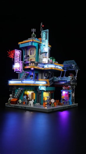 Jake Nelson & Kenny Clarke on Instagram: "Check out this Cyberpunk Apartment from @funwhole.official 勞 This custom build kit has so many cool features including lighting components. Make sure to check out Funwhole Cyberpunk on Amazon! Link in bio! #funwhole #funwholecyberpunk #custombuildkit #custom"