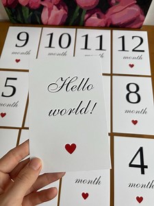 Printable Baby Milestone Cards, Digital Baby Photo Prop Cards - Etsy