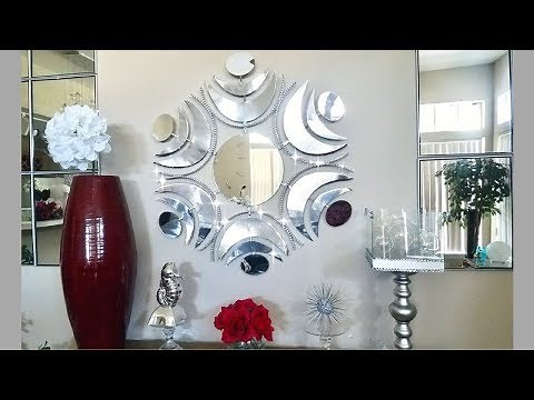Diy Large Wall Mirror Design| Simple, Unique and Inexpensive Wall Decorating Idea