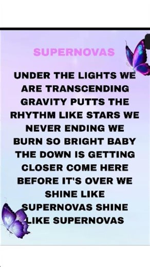 SUPERNOVAS song lyrics