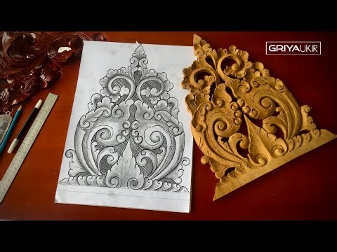 desain ukiran tiang joglo majapahit mix Banyuwangi