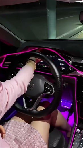 A car interior without ambient lighting is too monotonous. You can install interior light strips you