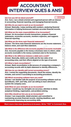 11 Accountant Interview Questions and Answers | Accounting Job Interview Questions