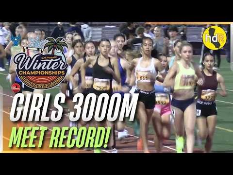 2026 TF - California Winter Championships - Girls 3000M Finals Heat 1, Meet Record!!!!
