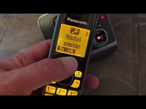 Howto Wie Panasonic KX TGA672EX DECT Mobilteil Telefon Basis anmelden pair Base Station (KX-TG6721G)
