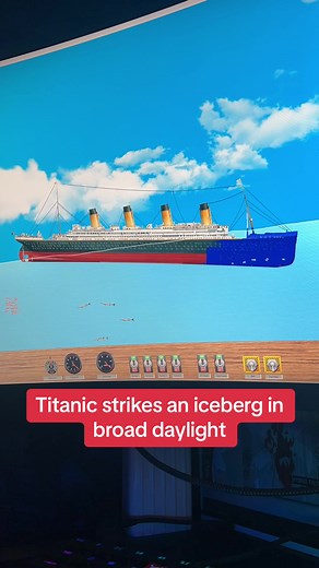 Haven’t done one of these in awhile #floatingsandbox #titanic #sinking #iceberg #timelapse #simulation #pc #gaming #fyp