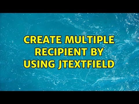 Create multiple recipient by using jtextfield