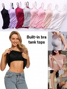 30K views · 285 reactions | WOW! I love it！Strapless to match any outfit. Just Wear and Go! LOVE these beautiful Tank Top With Built-In Bra are so Stylish and Comfy, Lift, Support.❣️✨Get here https://ollsmarket1.com/products/camisole | Flintoclass | Facebook