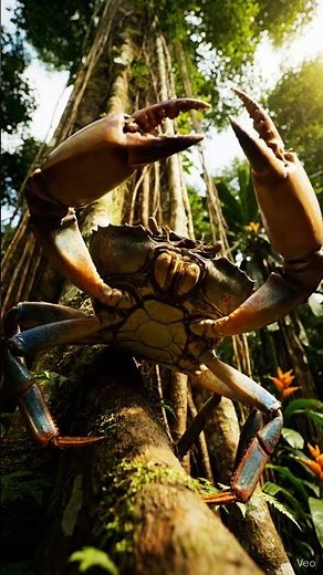 Coconut Crab Encounter Climbing the Tree in the Wild #coconutcrab #india