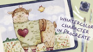 Drawing Animal Character in Cartoony Style - Digital Watercolor and Pencil Art in Procreate | Inga Yoon | Skillshare