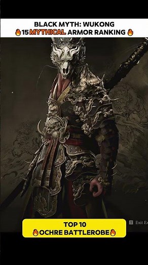 Top 15 Strongest Armor in Black Myth: Wukong🔥 #blackmythwukonggameplay