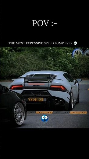 The Most Expensive Speed Bump Ever 💀.#Lamborghini#Supercar#SpeedBump#LuxuryCars#CarShorts