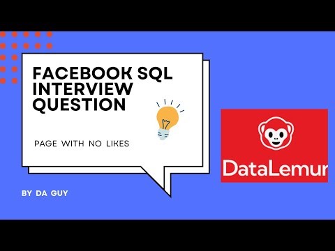 Page With No Likes || Facebook SQL Interview Question