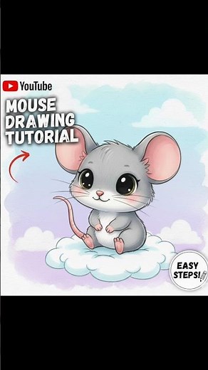 steps by step how to draw a mouse | easy drawing toturial