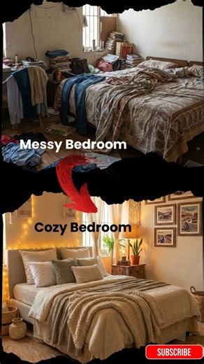 “This Messy Indian Bedroom Turned Into a Pinterest Dream ” #hometransformation #beforeafter#bedroom