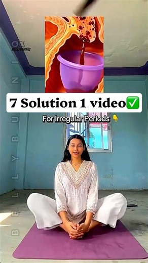 7 Yoga Poses Every Woman Needs! 🧘‍♀️✨ Fix PCOS, Hair Fall & Periods 🌸 #BellyBurniq #womenshealth