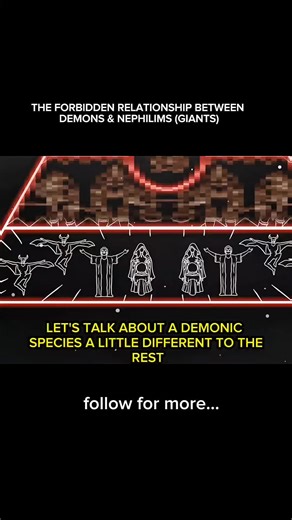 The forbidden relationship between the nephilims giants and demons. the nephilims are another category of demons on there own meant to corrupt humanity. #demons #nephilims #giants #beliefclips #FYP