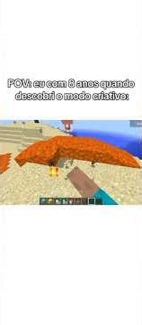 POV : você descobriu o modo criativo no Minecraft #minecraft #minecraftshorts #minecraftmemes #pov