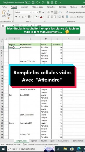 Préparer les données pour les tableaux croisés dynamiques devient plus simple #excel #raccourci #rapide #astuce #learnontiktok