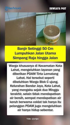 Warga Mengeluh PDAM Lahat Alirkan Air Berwarna Coklat